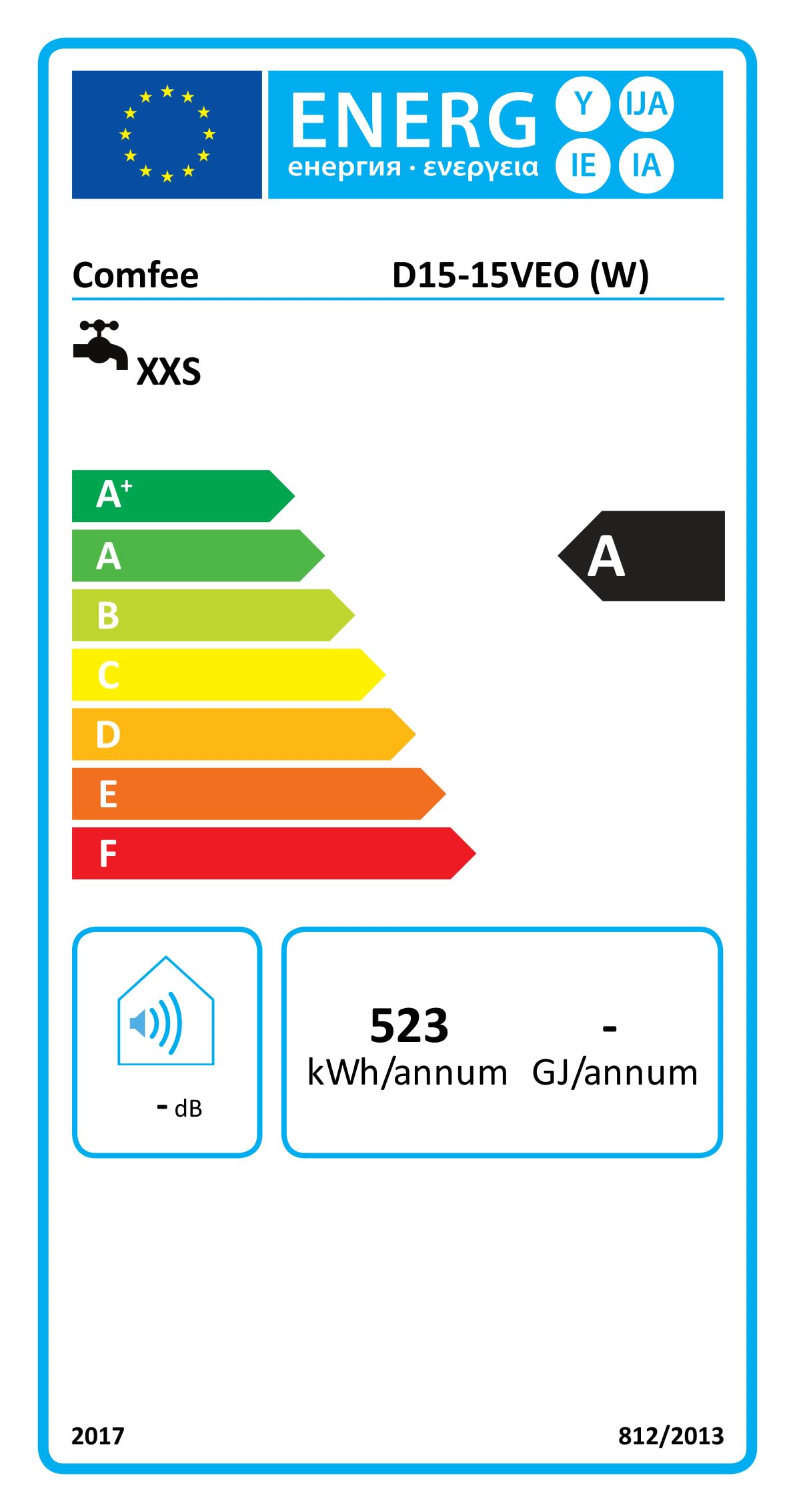 Comfee' 15Lt Water Heater - D15-15VEU(W)