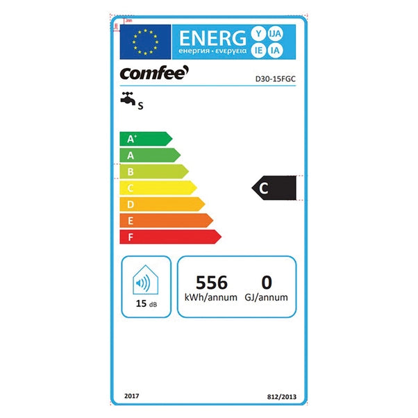 Comfee' 30Lt Water Heater - D30-15FGC