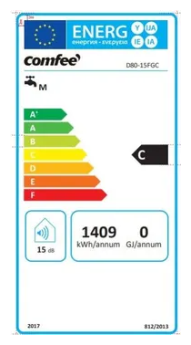 Comfee' 80Lt Water Heater - D80-15FGC